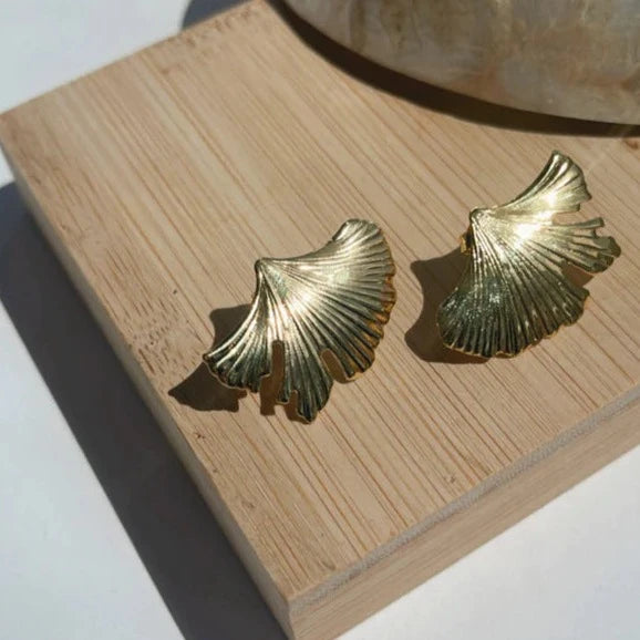 Ginkgo Base Earrings