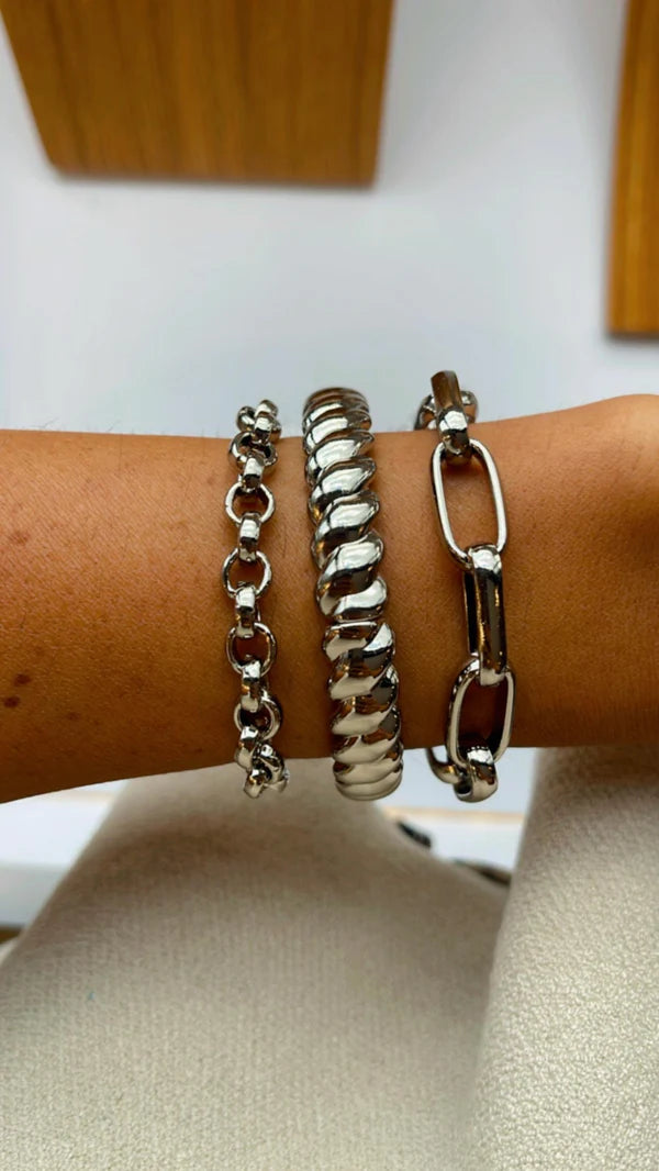 Silver Portuguese Link Bracelet