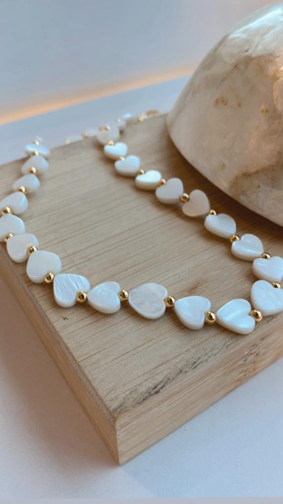 Mother of Pearl Heart Necklace