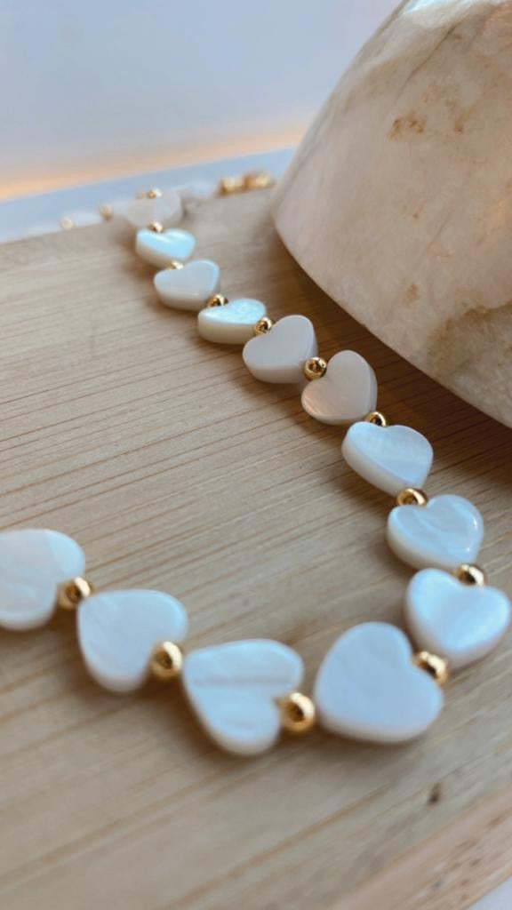 Mother of Pearl Heart Necklace