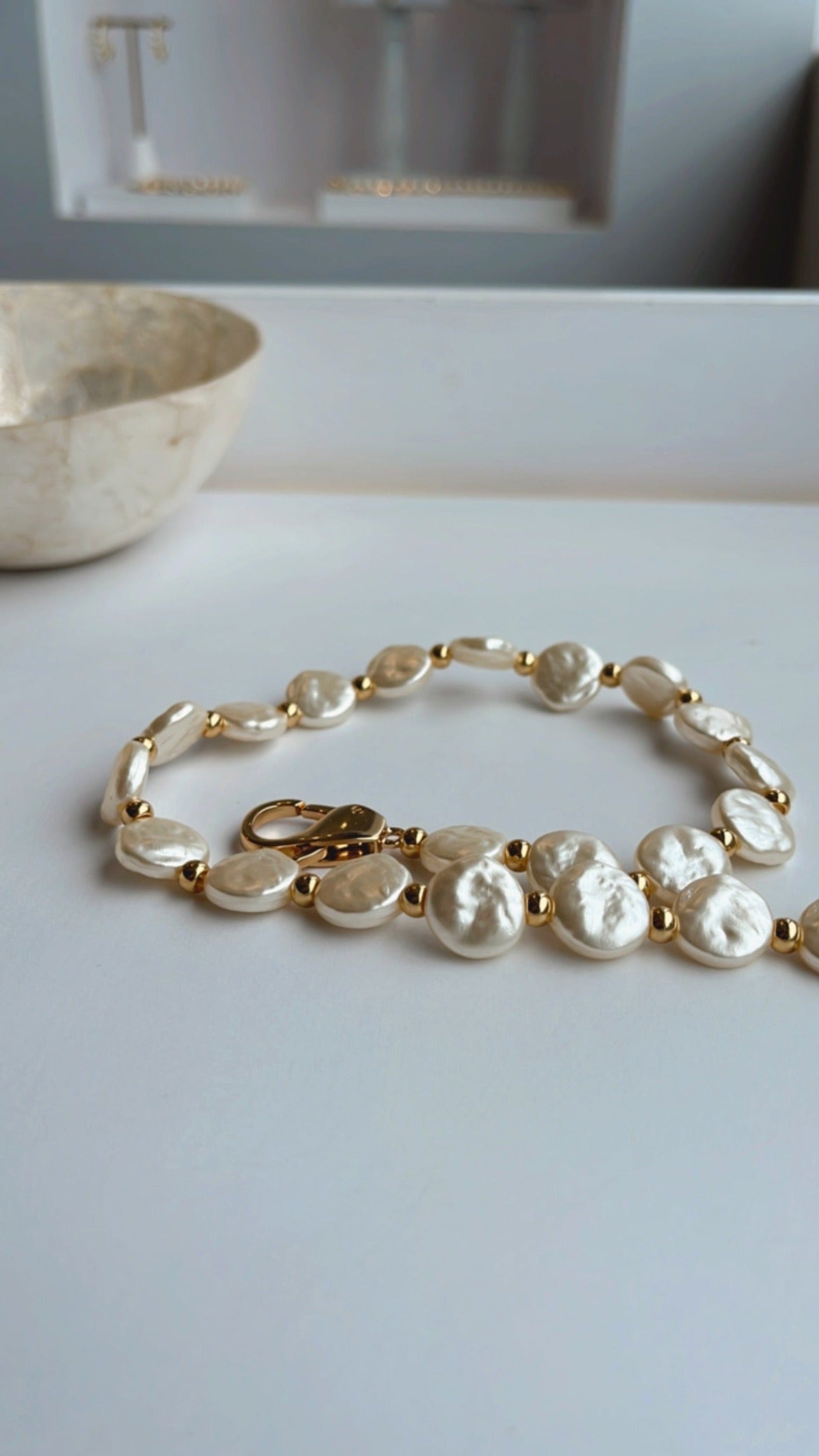 Pearl Tab Necklace