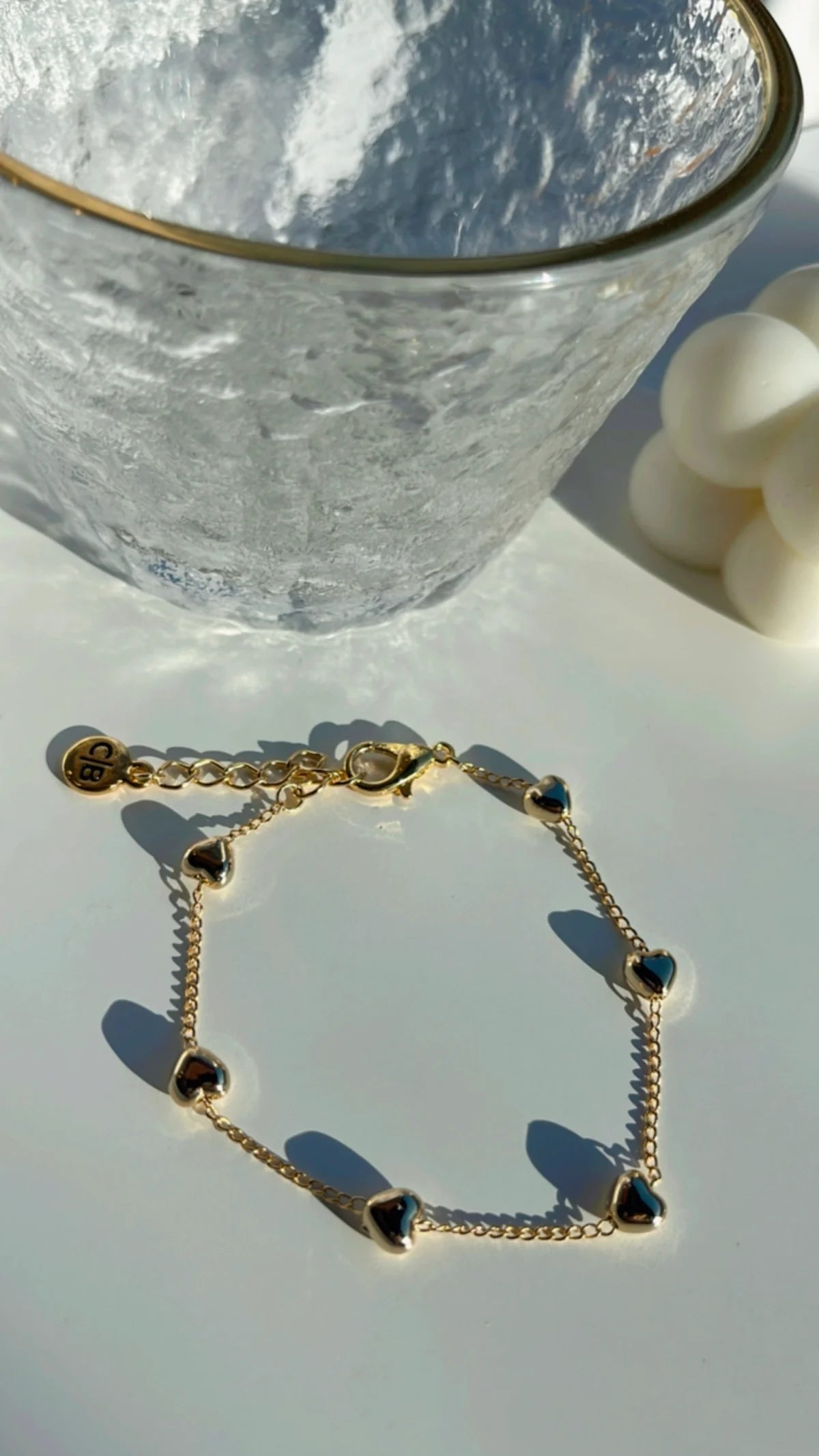 Mini Puffer Heart Bracelet